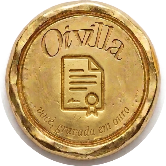 Selo de ouro Oivilla com certificado