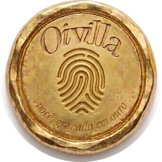 Selo de ouro Oivilla com a digital